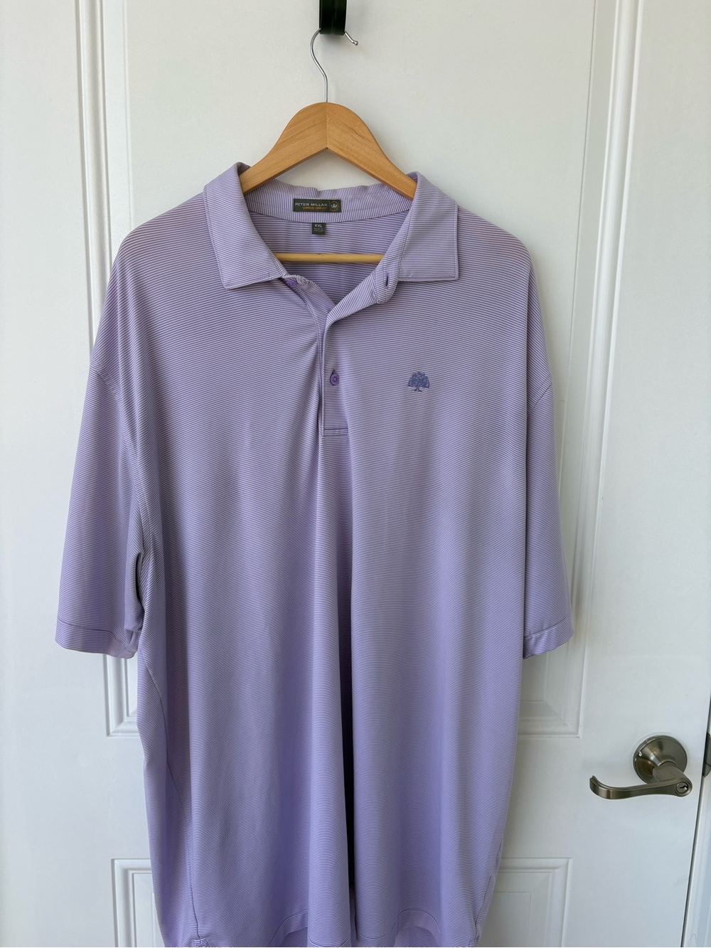 Peter Millar Summer Comfort Purple/White Striped Polo
